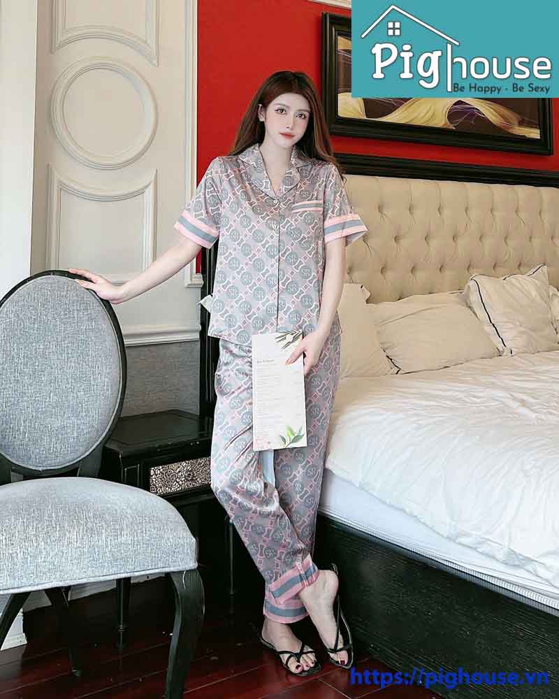 Bộ dài cộc xanh ghi chữ sr