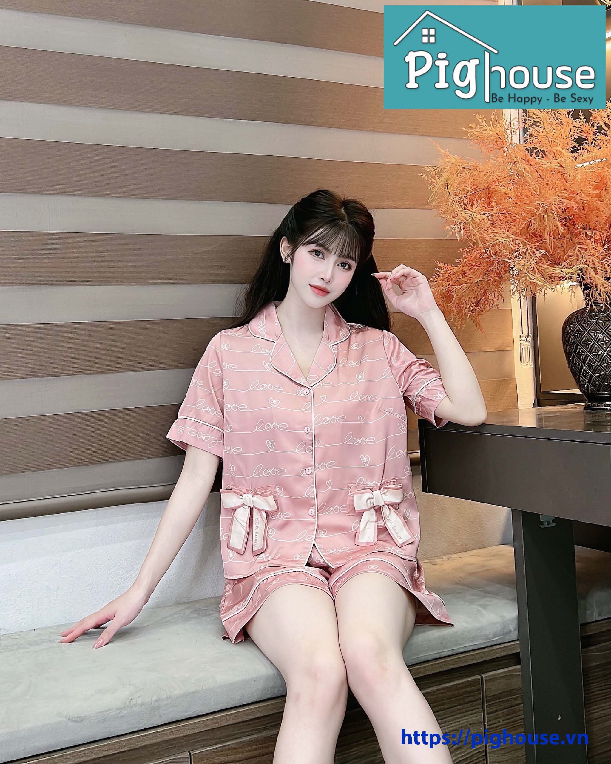 Bộ đùi cộc Hồng đậm EGA - Hình ảnh 2