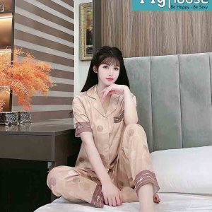 Bộ dài cộc dây màu be