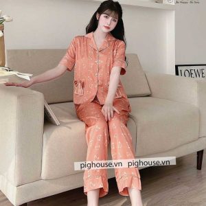 Bộ dài cộc Pijama hình tai nghe