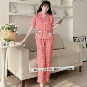 Bộ dài cộc tai nghe màu hồng vỏ đỗ