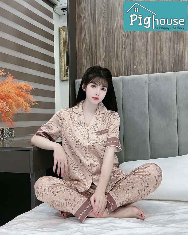 Bộ dài cộc Pijama chữ the mum