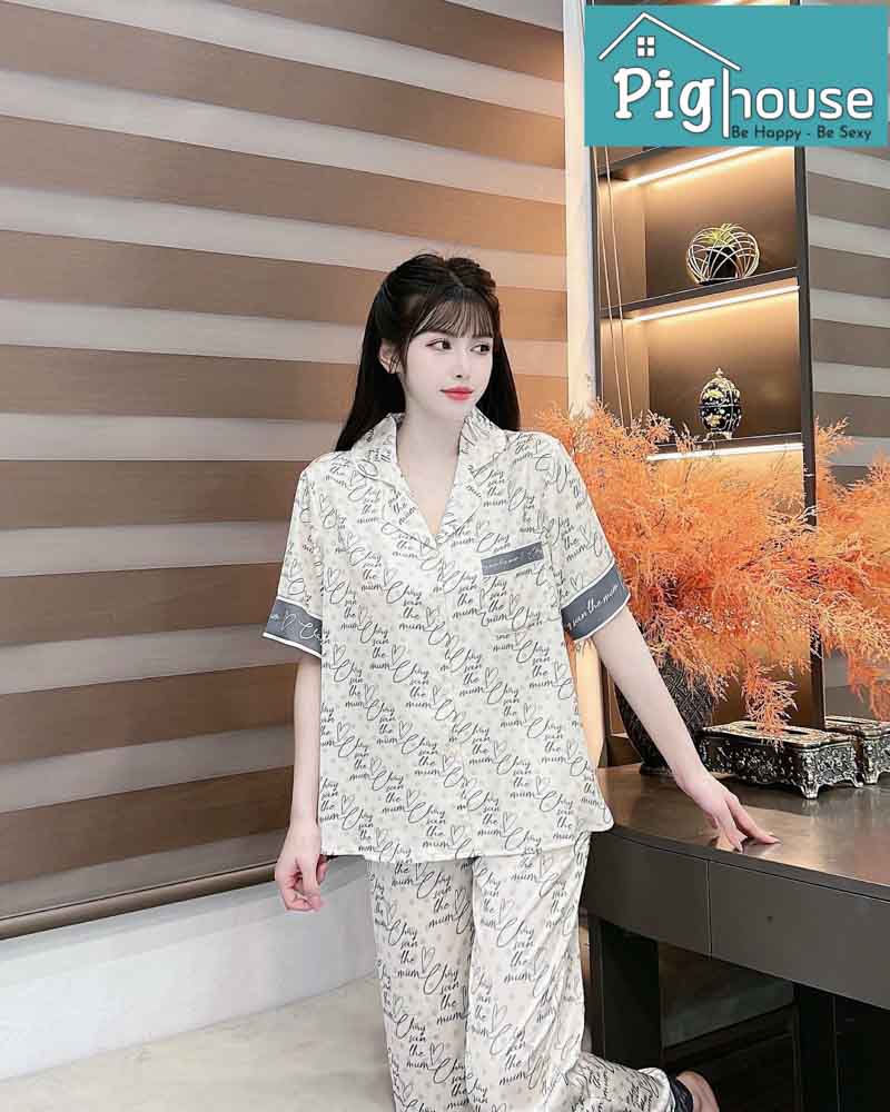 Bộ dài cộc Pijama chữ the mum