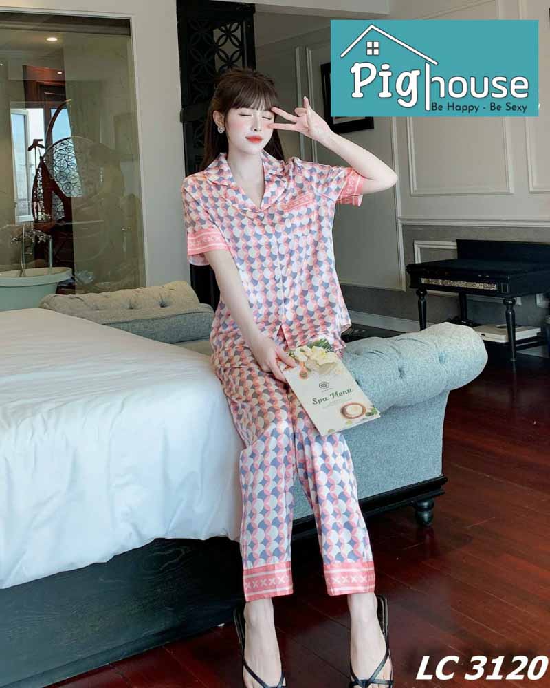 Bộ dài cộc Pijama họa tiết trăng khuyết