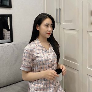 Bộ pijama đùi chữ Love you