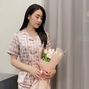Bộ pijama đùi chữ Love you