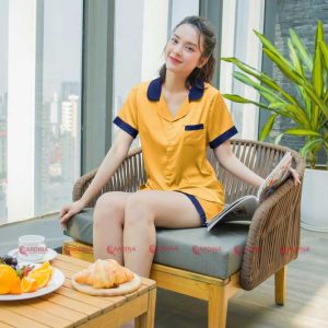 Bộ đùi pijama Cardina lụa trơn 1PI25