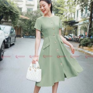 Đầm ký giả công sở Cardina 3VK04