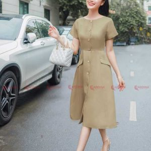 Đầm ký giả công sở Cardina 3VK04