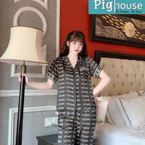 Bộ dài cộc pijama chữ celine
