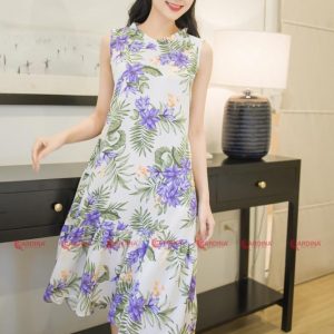 Đầm suông cardina sát nách 3VM02
