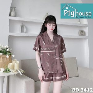 Bộ Pijama đùi họa tiết chữ YSL