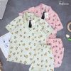 Bộ Pijama đùi in hình cánh hoa