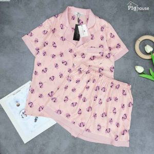 Bộ Pijama đùi in hình cánh hoa