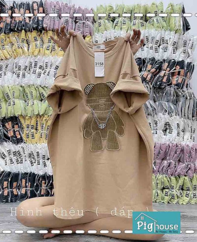 Áo phông đồng giá in hình gấu