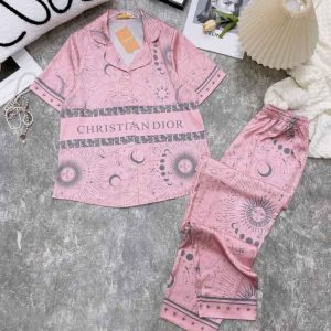 Bộ pijama dài chữ Dior choco