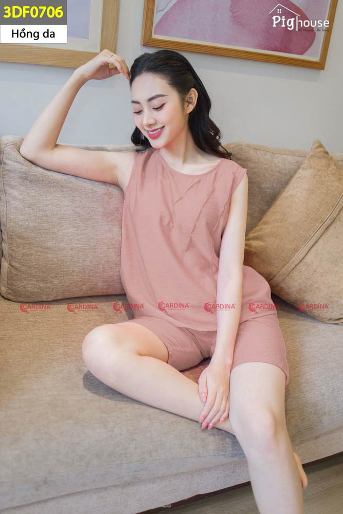 Bộ Pijama đùi cao cấp Cardina đùi 3DF07