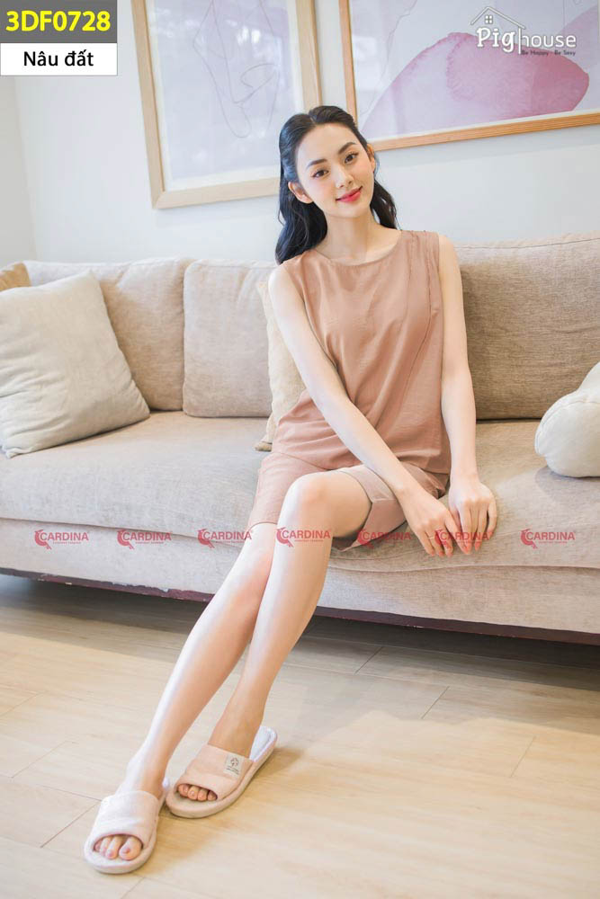 Bộ Pijama đùi cao cấp Cardina đùi 3DF07