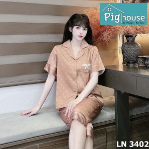 Bộ Pijama Lửng In Hình Kim Cương