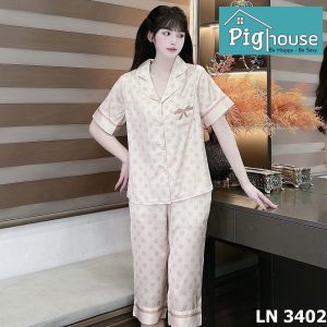 Bộ Pijama Lửng In Hình Kim Cương