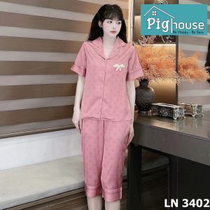 Bộ Pijama Lửng In Hình Kim Cương