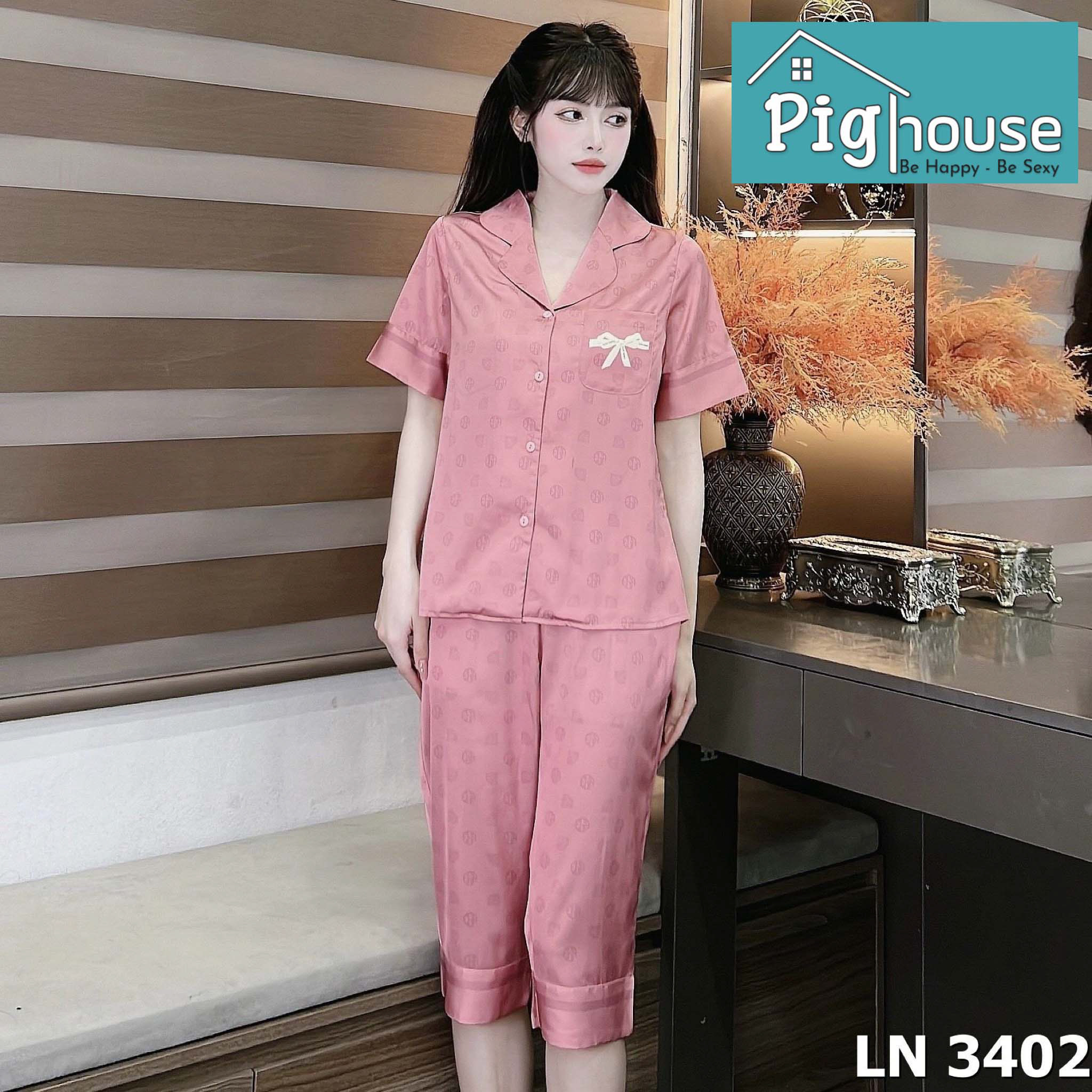 Bộ Pijama Lửng In Hình Kim Cương