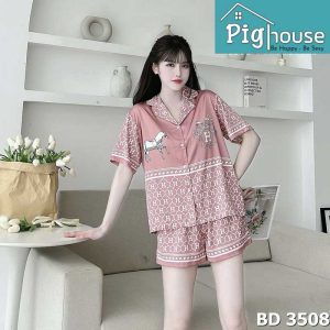 Bộ pijama đùi in hình ngựa