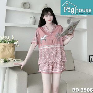Bộ pijama đùi in hình ngựa