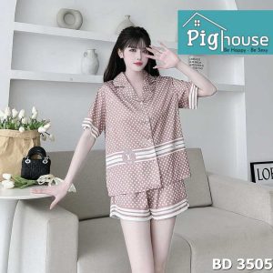 Bộ pijama đùi chấm tròn LV