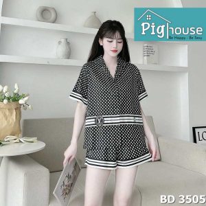 Bộ pijama đùi chấm tròn LV