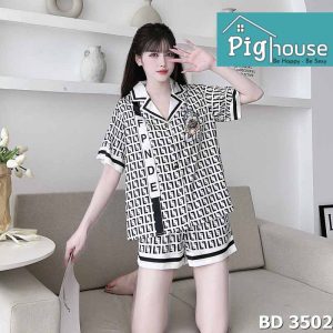 Bộ pijama đùi họa tiết chữ FPNDE
