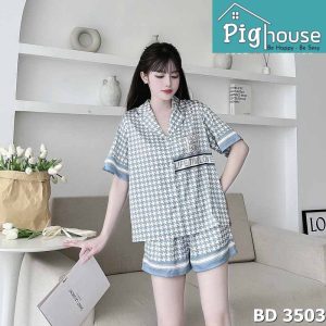 Bộ pijama đùi chữ life time love