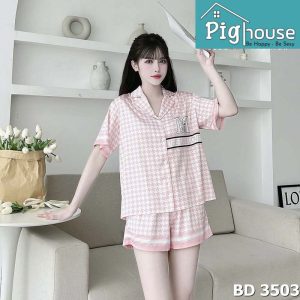 Bộ pijama đùi chữ life time love