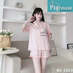 Bộ pijama đùi chữ life time love