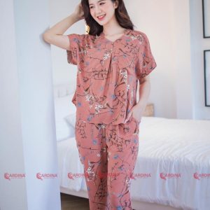 Bộ pijama lửng Cardina 3LF02 chất liệu lanh tre nhật