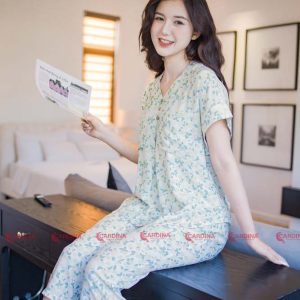 Bộ pijama lửng Cardina 3LF02 chất liệu lanh tre nhật