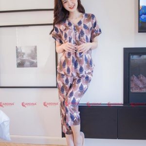 Bộ pijama lửng Cardina 3LF02 chất liệu lanh tre nhật