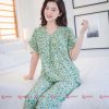 Bộ pijama lửng Cardina 3LF02 chất liệu lanh tre nhật