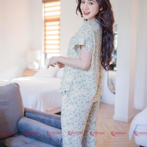 Bộ pijama lửng Cardina 3LF02 chất liệu lanh tre nhật