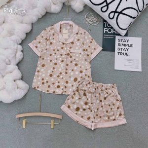 Bộ pijama đùi LV chấm tròn