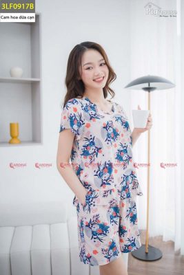 Bộ đùi Cardina cổ tim bèo lanh tre 3LF09
