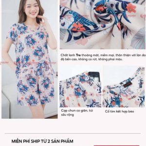 Bộ đùi Cardina cổ tim bèo lanh tre 3LF09