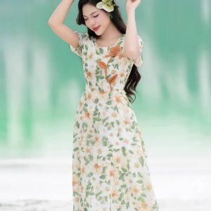 Đầm liền xòe rủ Ciani DL4188