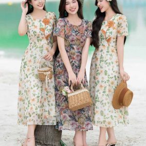 Đầm liền xòe rủ Ciani DL4188