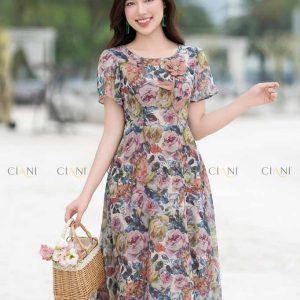 Đầm liền xòe rủ Ciani DL4188
