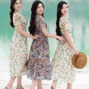 Đầm liền xòe rủ Ciani DL4188