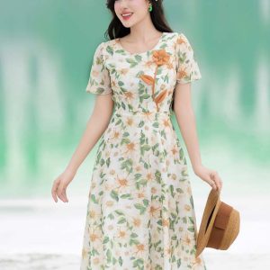 Đầm liền xòe rủ Ciani DL4188