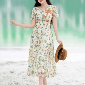 Đầm liền xòe rủ Ciani DL4188