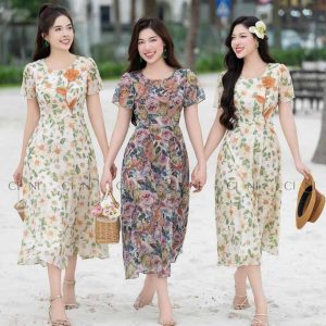 Đầm liền xòe rủ Ciani DL4188