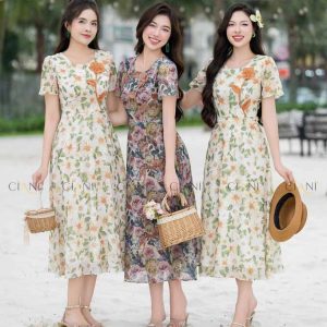 Đầm liền xòe rủ Ciani DL4188